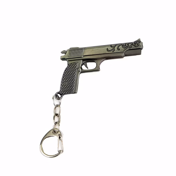 Keychain with pistols and revolvers - different variants - UTGÅTT