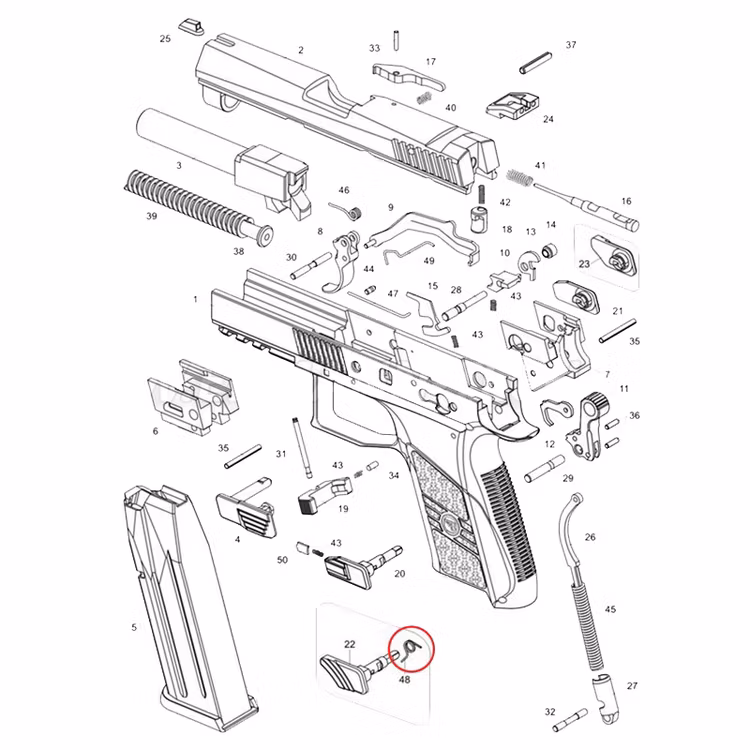Eemann Tech - Sear spring for CZ P-07/P-09