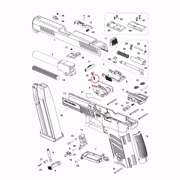 Eemann Tech - Magazine catch spring for CZ P-10