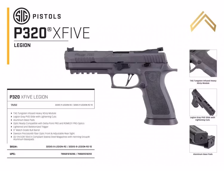 Sig Sauer - P320 X-Five Legion 9mm