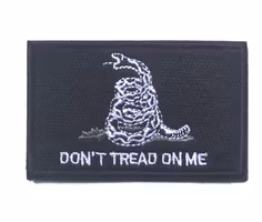 Dont tread on me - Black med gräs - Patch