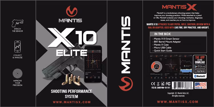 Mantis X10 Elite – smart träningssensor för skytte med rekyl- och draganalys