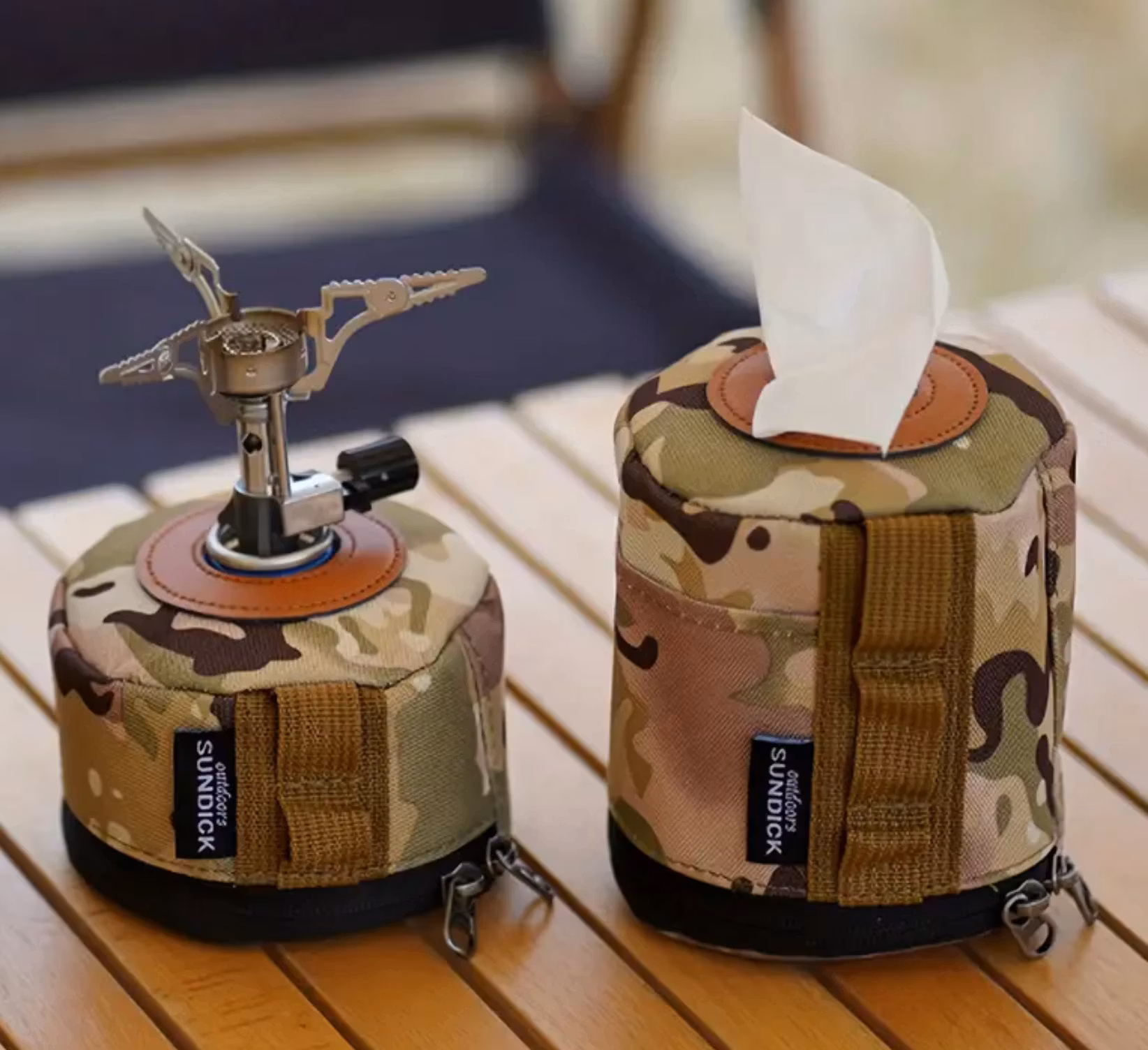 Gastanklock, Gastankhållare Förvaringsväska För Utomhuscamping - Large - Camo