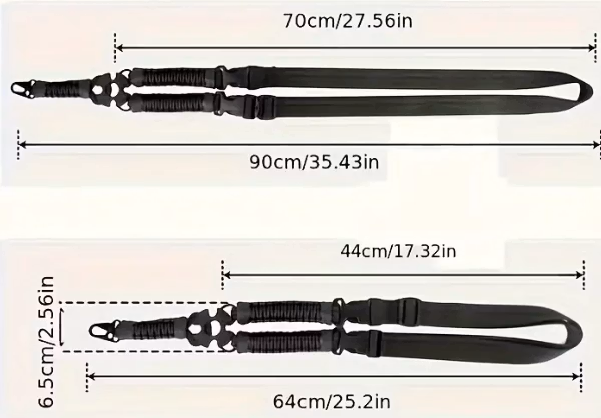 Rifle Single Sling One Point - Svart
