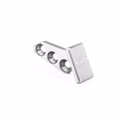 Toni System - 3 holes thumb rest, left side, right hand shooter - Silver