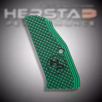 Herstad Performance - CZ Shadow 2 - Flat Thick - Long - Green/Black (Black logo)