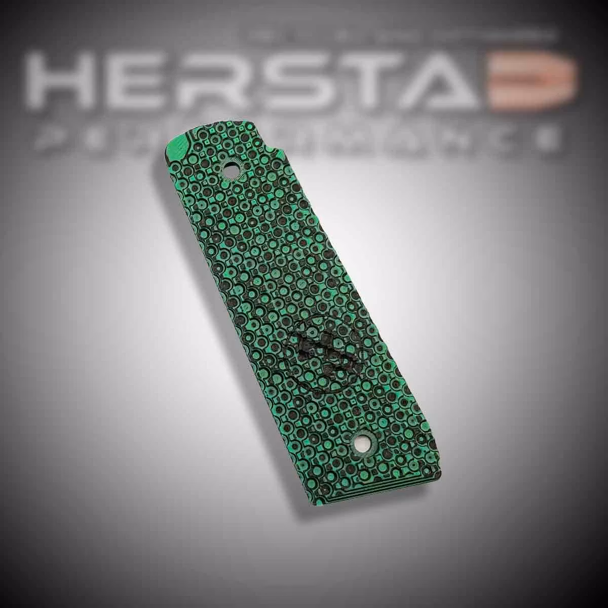 Herstad Performance - Ruger MK IV 22/45 - Palm Swell Thick - Green/Black (Black logo)