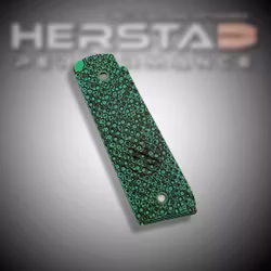 Herstad Performance - Ruger MK IV 22/45 - Palm Swell Thick - Green/Black (Black logo)