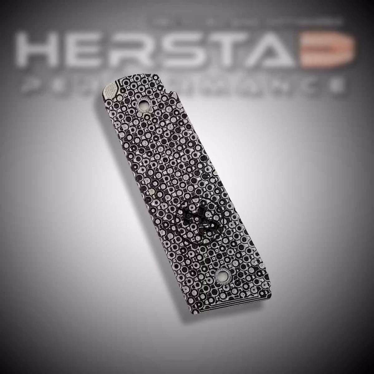 Herstad Performance - Ruger MK IV 22/45 - Palm Swell Thick - Silver/Black (Black logo)