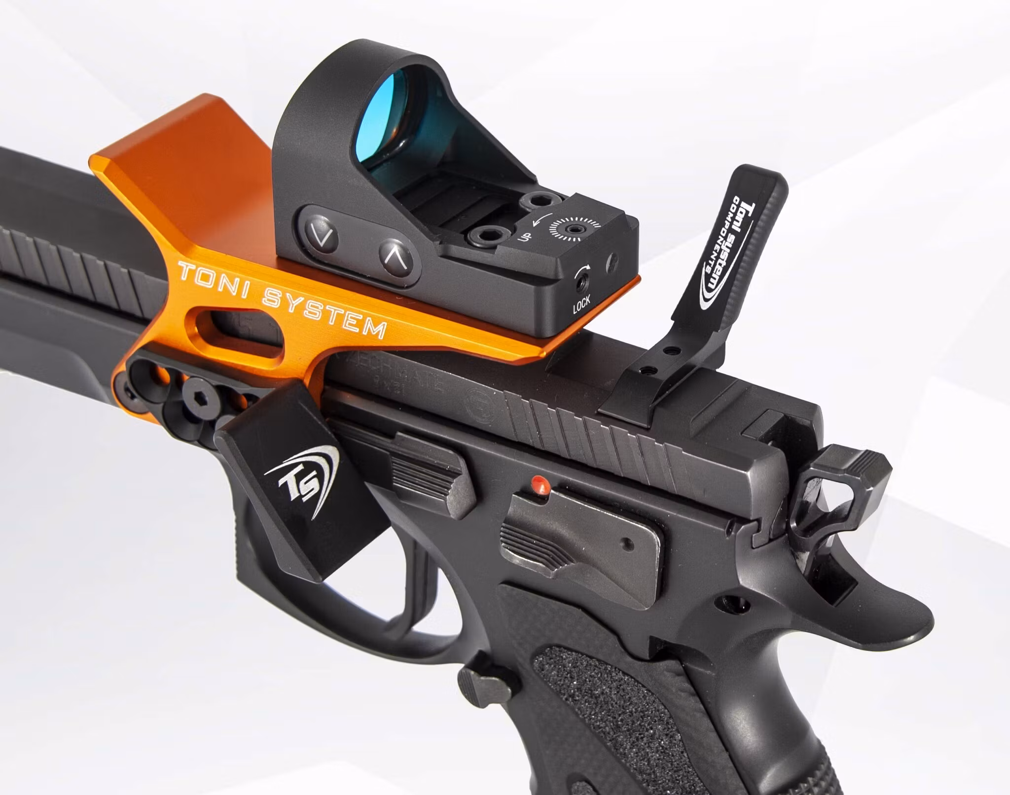 Toni System - Thumb rest, open model - 10 holes - Orange