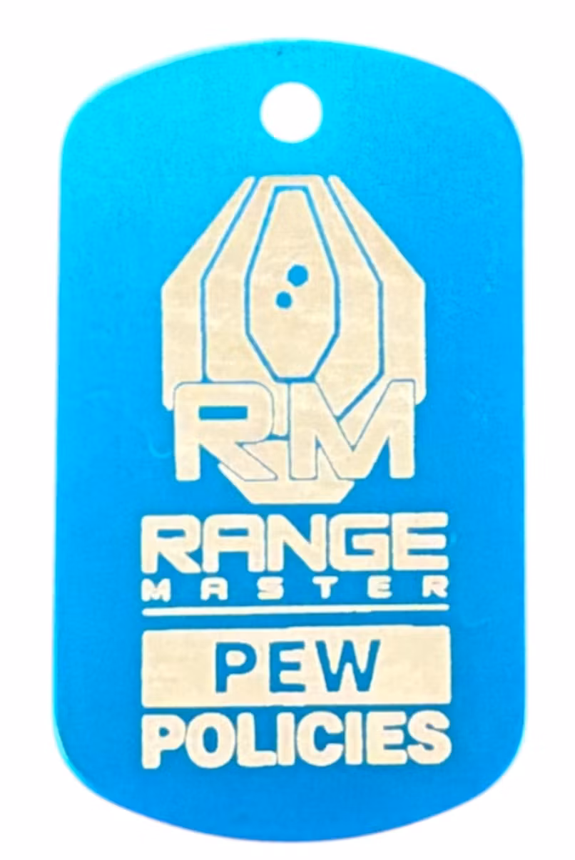 RangeMaster – PEW POLICIES Travel Tags (1-pack) - Ljus Blå