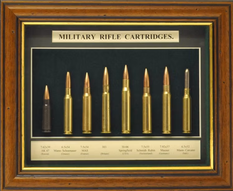 Wallmounted bullet display