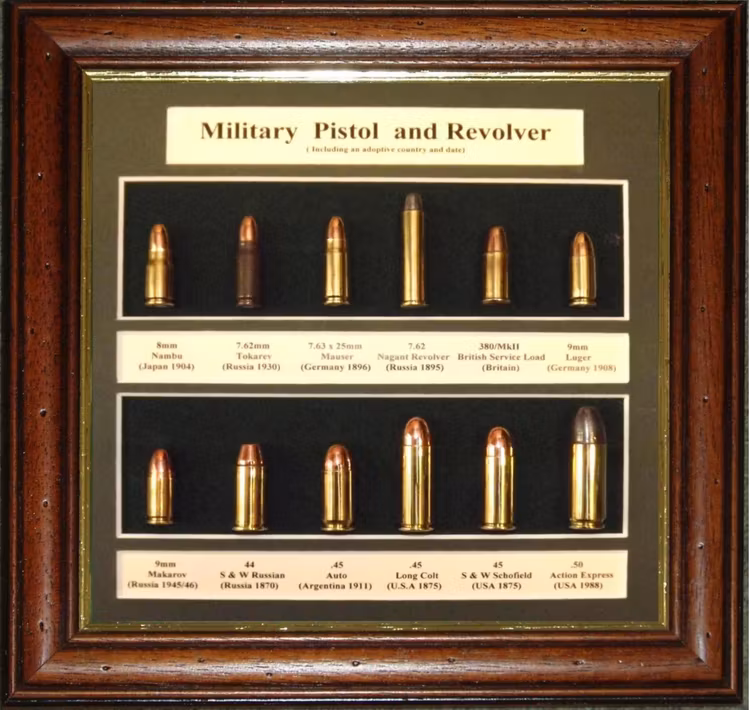 Wallmounted bullet display