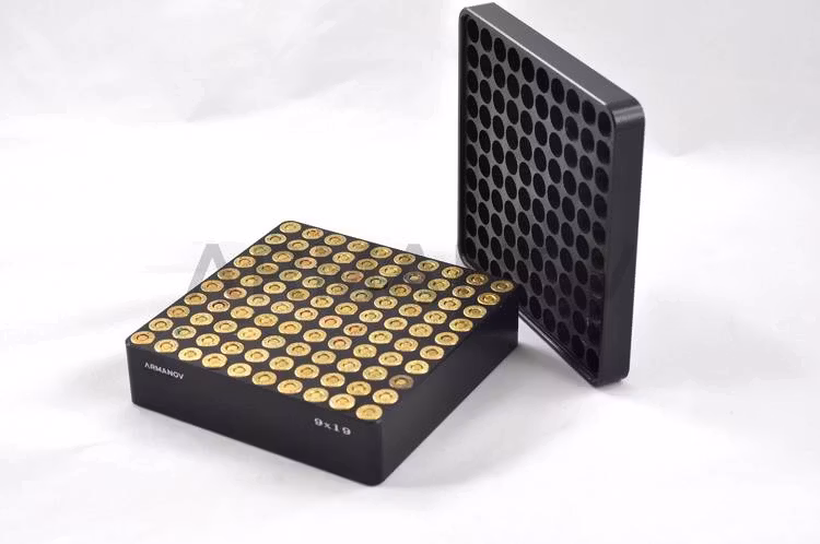 Armanov - Case Gauge box 100 rnd pockets with Flip Cover