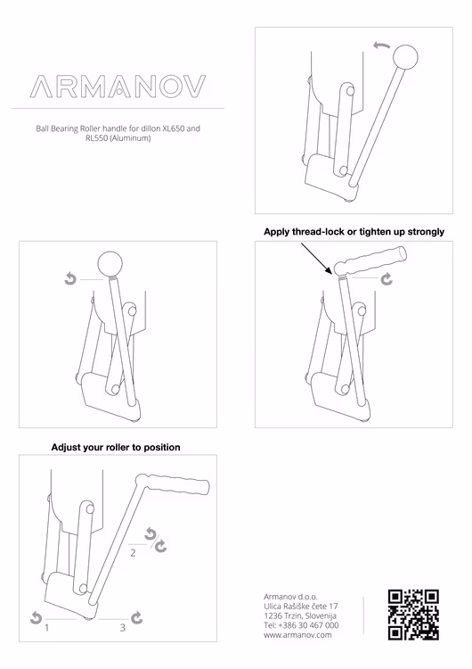 Armanov - Aluminum Ball Bearing Roller handle for Dillon XL650, RL550 and Square Deal