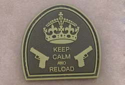 3D Patch - Keep Calm And Reload - PVC