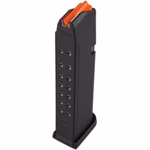 Glock originalmagasin – 17 skott 9mm med orange follower