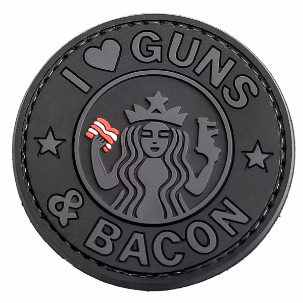 3D Patch - Guns and Bacon - PVC