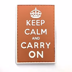 3D Rubber Keep Calm and Carry On Patch