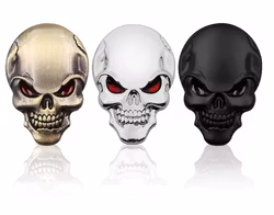 3D Metal Emblem - Skull