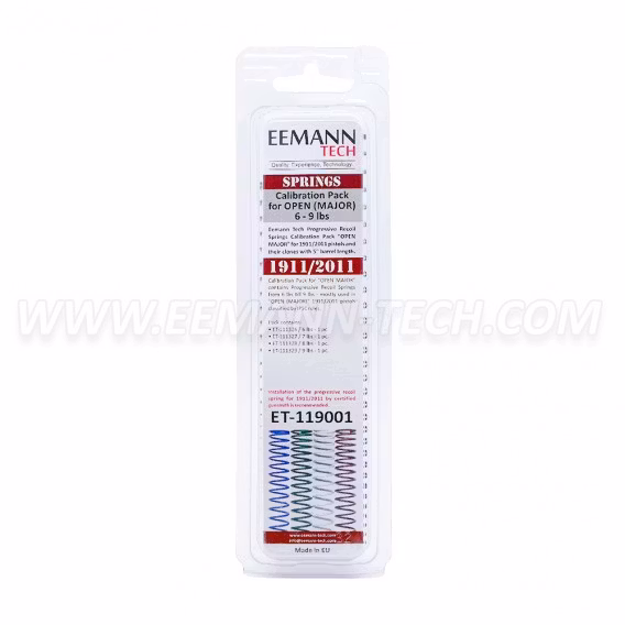 Eemann Tech - Recoil springs calibration pack open major for 1911/2011