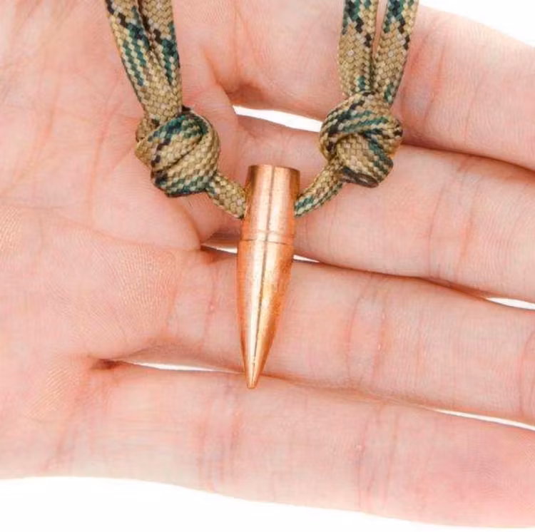 Lucky Shot - Paracord .308 Projectile Sniper Necklace