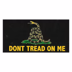 Black & Yellow Dont tread on me - Sticker