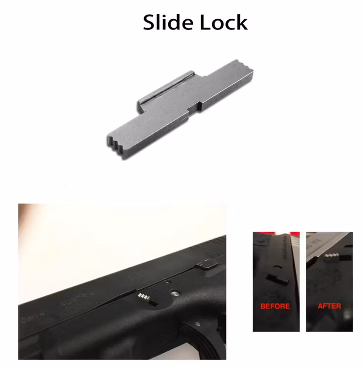 Glock - Extended Stainless Steel Glock Slide Lock Lever