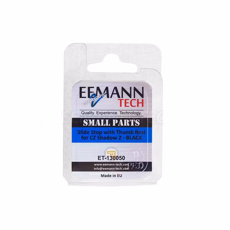 Eemann Tech - CZ Shadow 2 /CZ P-01 & CZ 75 D - Compact slide stop with thumb rest