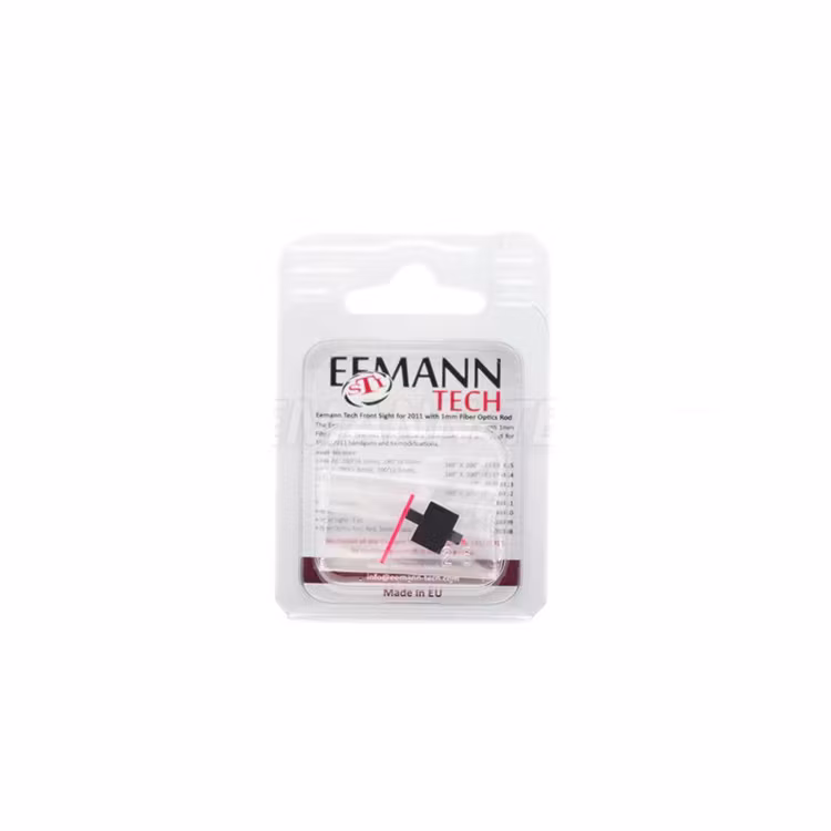 Eemann Tech - Front sight for 1911/2011, checkered with 1mm fiber optics rod