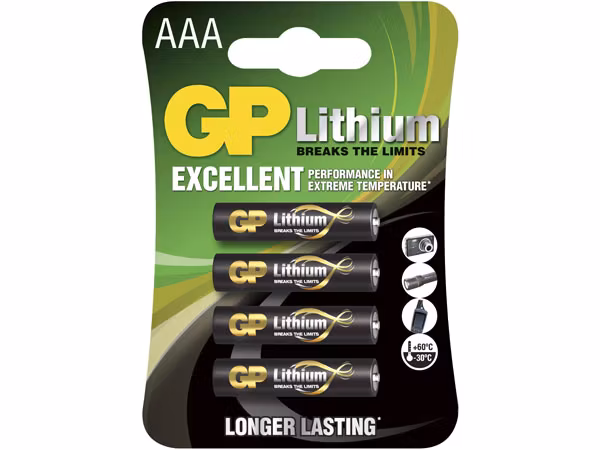 GP - Lithium AAA 1.5V - 4 pack
