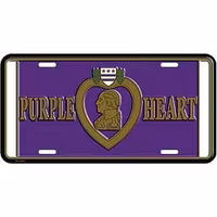 Eagle Emblem - Licens plate - Purple heart