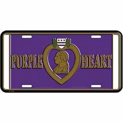 Eagle Emblem - Licens plate - Purple heart