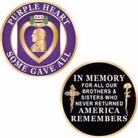 Eagle Emblem - Challange coin - Purple heart