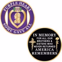Eagle Emblem - Challange coin - Purple heart