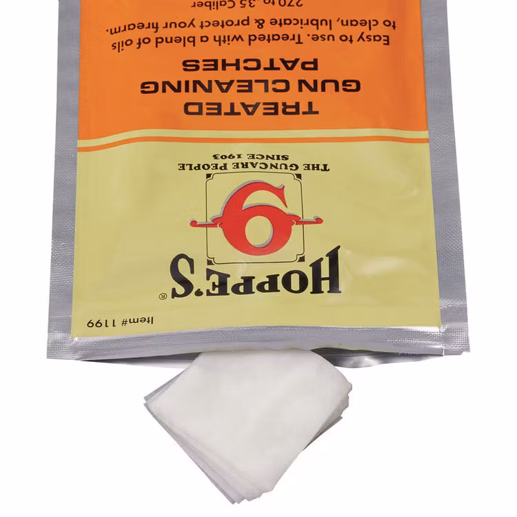 Hoppe's No. 9 - Treated gun cleaning patches