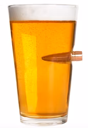 Lucky Shot - .50 Caliber Bullet Pint Glass