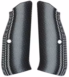 LokGrips - CZ Shadow 2 Thin Full Checkered - Light Gray Black