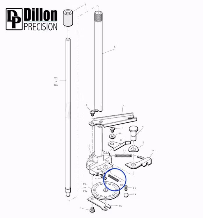 Eemann Tech - Replacement Locator tab spring 13624 for Dillon XL650