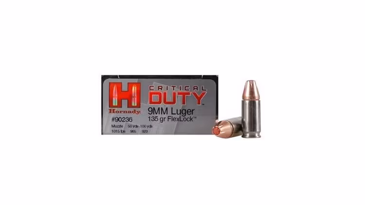 Hornady - Critical Duty Ammo - 9mm - 135 gr - Flexlock Duty - 25 ask