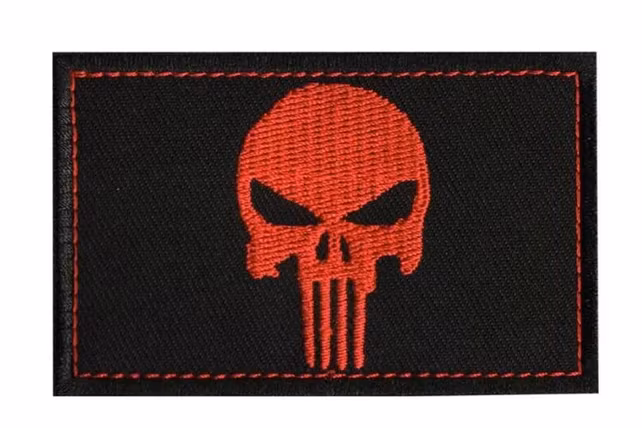 Punisher - Tactical Patch - Svart/Röd