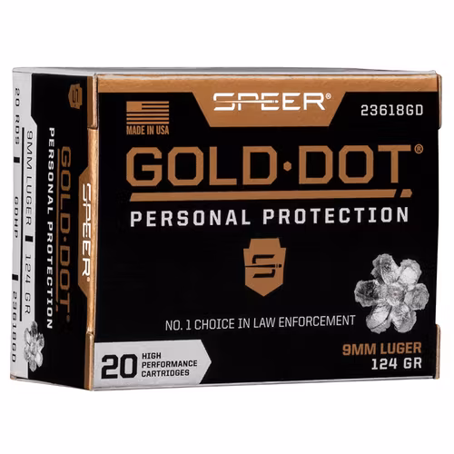 Speer - Gold dot - Personal protection ammo - 9mm - GDHP - 124gr