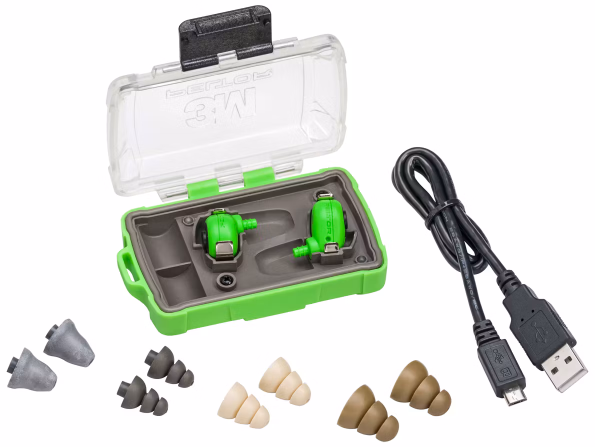 3M PELTOR EEP-100 – elektroniska hörselproppar med laddningsetui