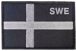 Sweden Flag Patch - Black