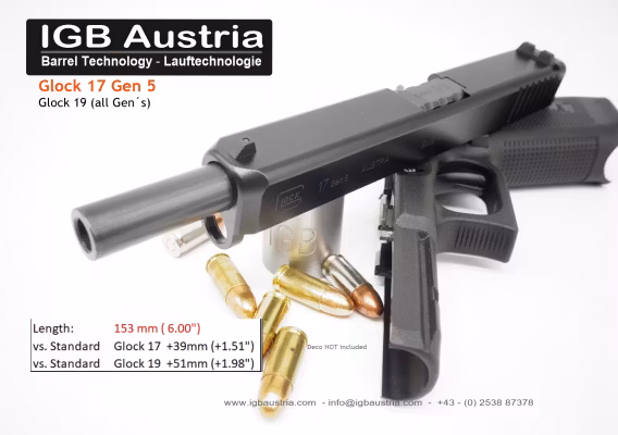 IGB - 6" IGB Glock 17 Gen5 / Glock 19 Barrel
