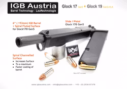 IGB - 6" IGB Glock 17 Gen5 / Glock 19 Barrel Spiral Fluted