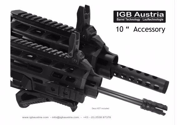 IGB - 10" IGB Tactical Barrel for 9mm Glock 17,17L, 34