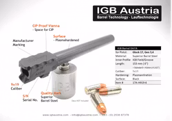 IGB - 6" Glock17 Glock34 Gen3/4 Barrel