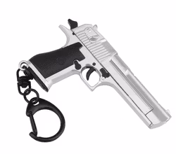Desert Eagle - Model Keychain 1:4 - Silver