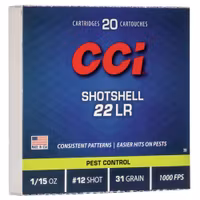 CCI - Rimfire Shotshells Pest Control - 22lr - 1,9g  - #12 Shot - 20/Box